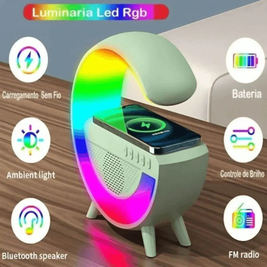 Luminária Bluetooth G Speaker Smart multifuncional 5 em 1