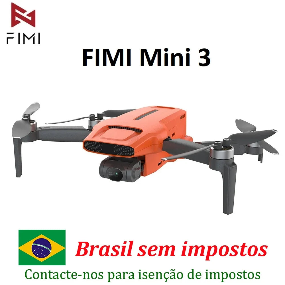 Fimi mini 3 2024 novo drone 4k 60fps ai super night video 9km faixa 3 eixos card