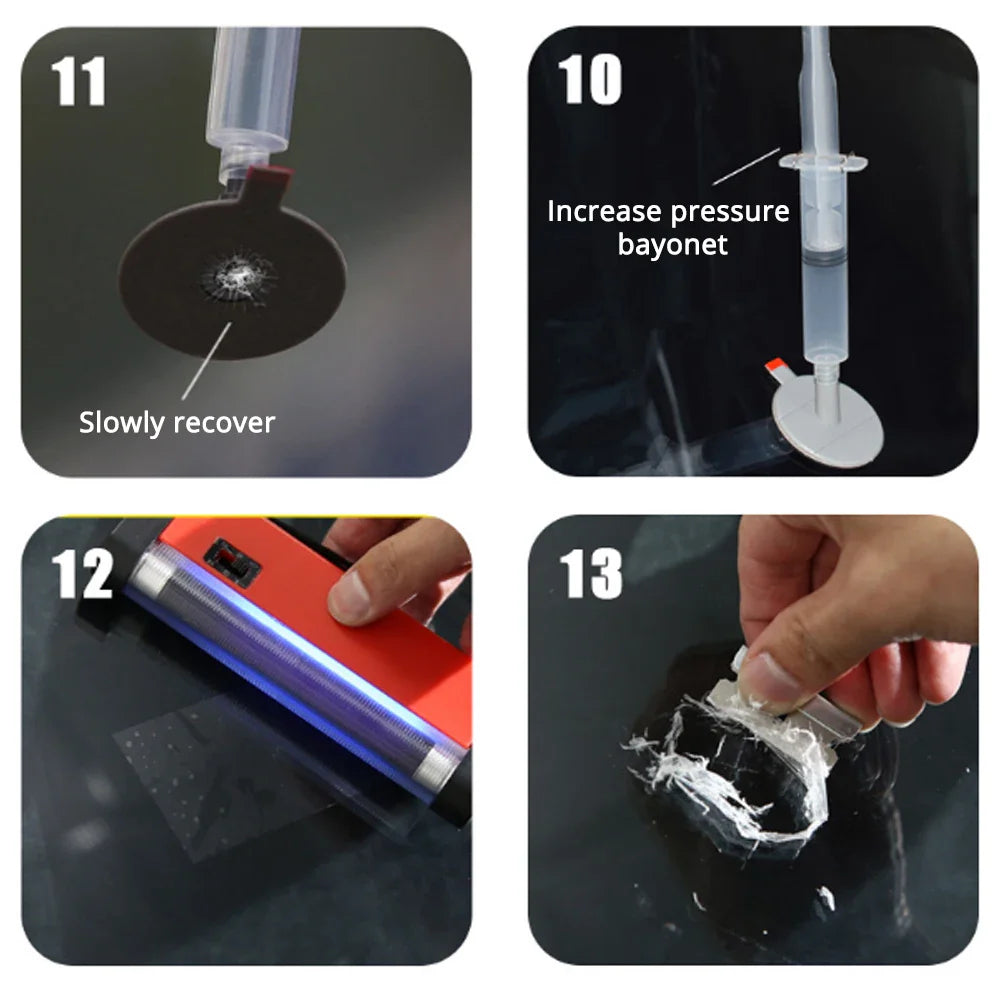 Kit de reparo de vidros especializado