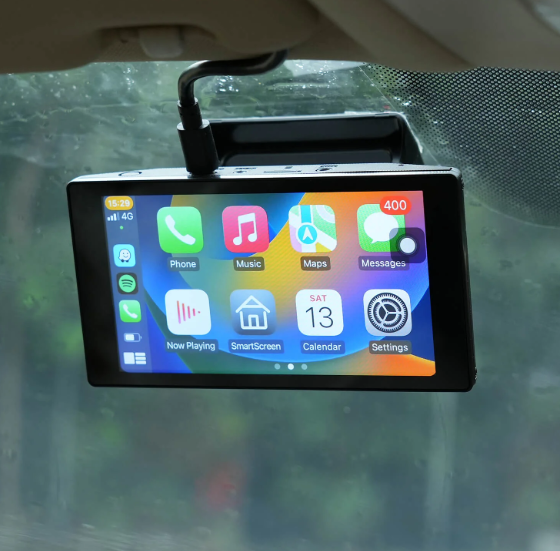 Multimídia Portátil 7" compatível com iPhone (CarPlay)/Android (Plug and Play)