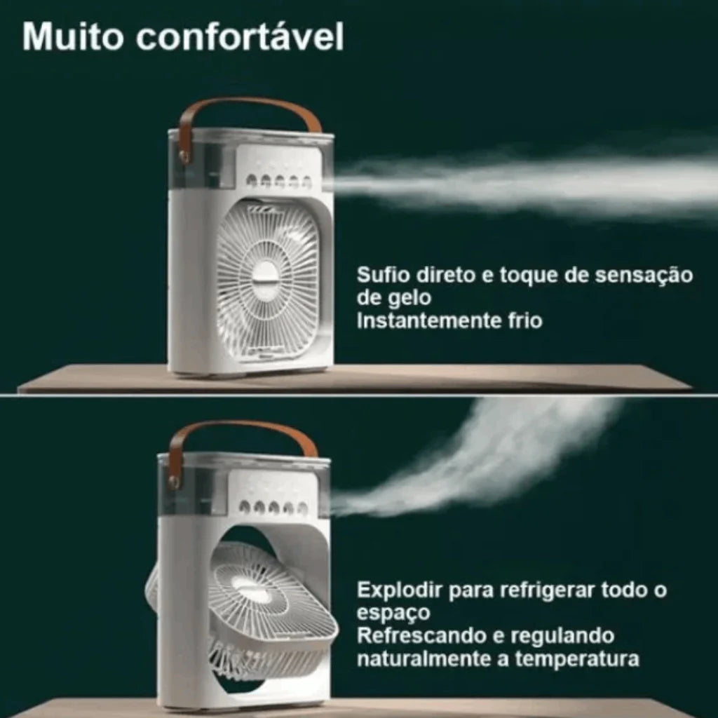 Umidificador de Ar Climatizador Ventilador Portátil
