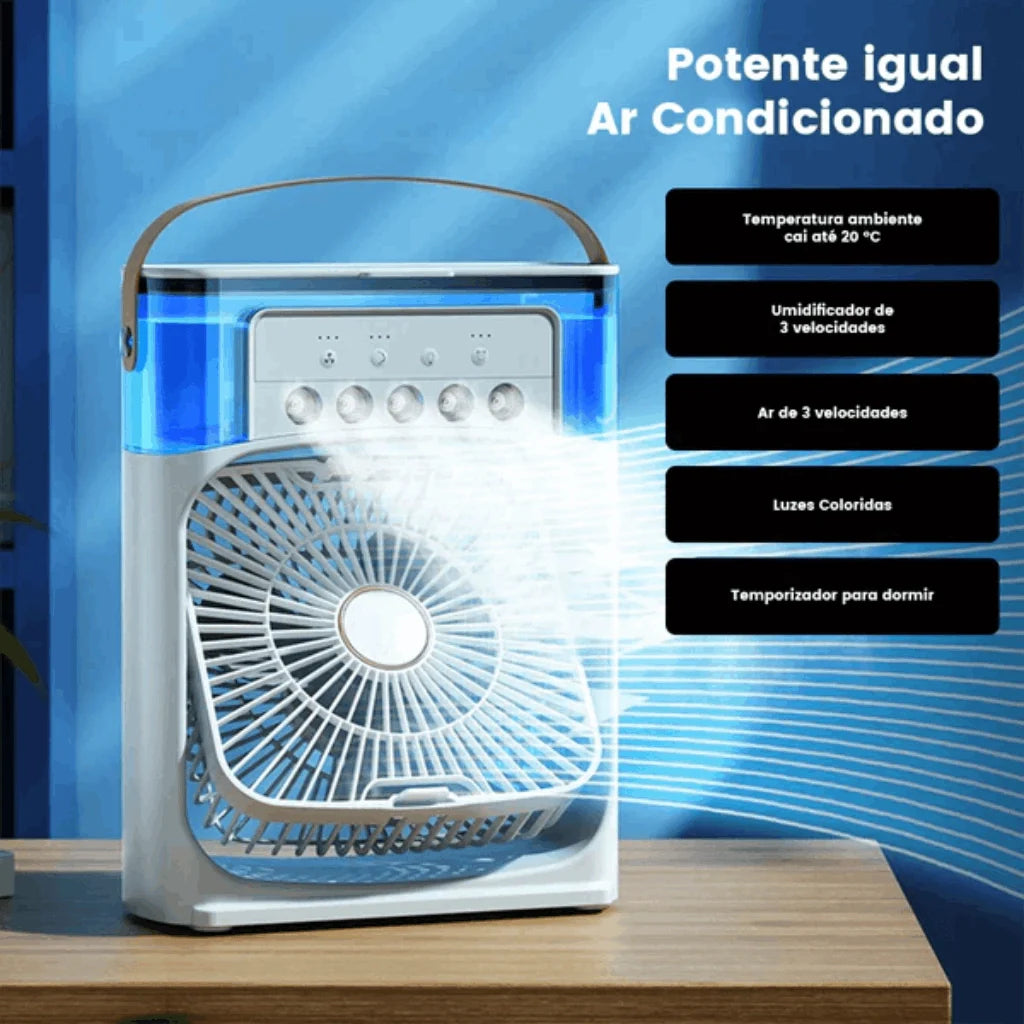 Umidificador de Ar Climatizador Ventilador Portátil