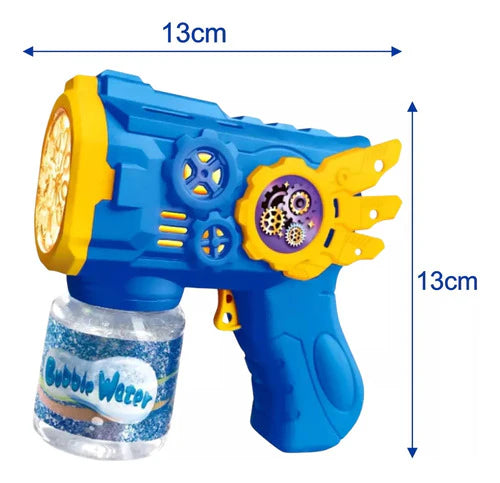 (Compre 1 e Leve 2) Brinquedo Maquina Bolha De Sabão Pistola Com Luz + Pilhas