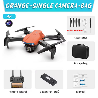 Drone e99pro grava em hd profissional 4k câmera dupla wifi fpv aeronave quadcop
