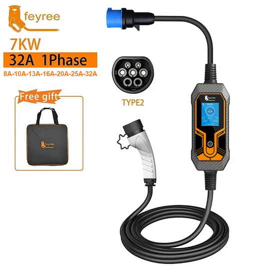 Feyree 32A Carregador Portátil com capacidade de 11KW