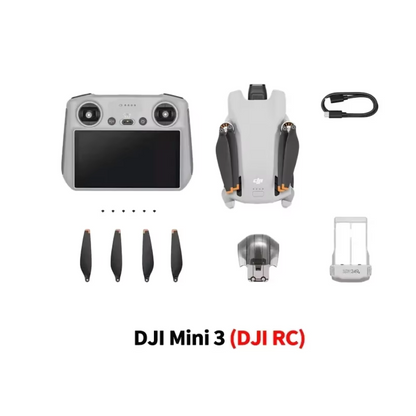 DJI Mini 3 Drone com RC ou RC-N1/Fair More Combo 4K HDR Video Drone Navio de tra