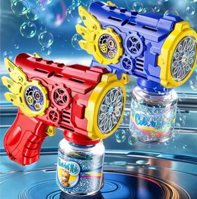 (Compre 1 e Leve 2) Brinquedo Maquina Bolha De Sabão Pistola Com Luz + Pilhas