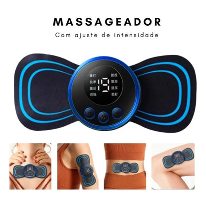 Mini Massageador Corporal Recarregável AlivioDay Cor Preto