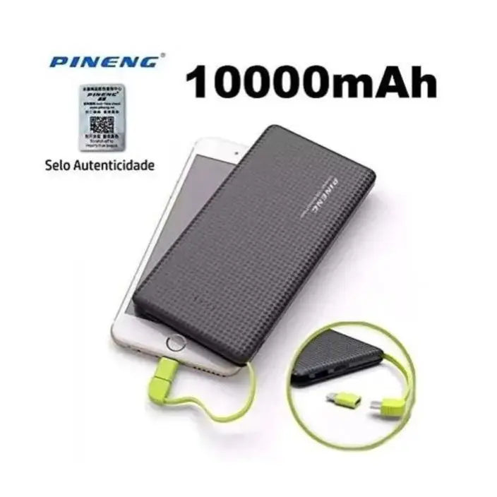 Carregador Portátil Pineng Power Bank 10.000mah V8