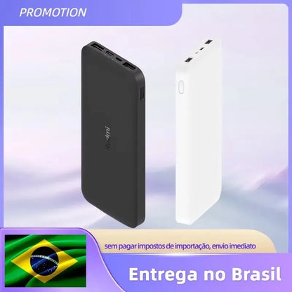 Xiaomi Redmi 10000 mAh Power Bank Carregador USB duplo portátil USB-C Adequado