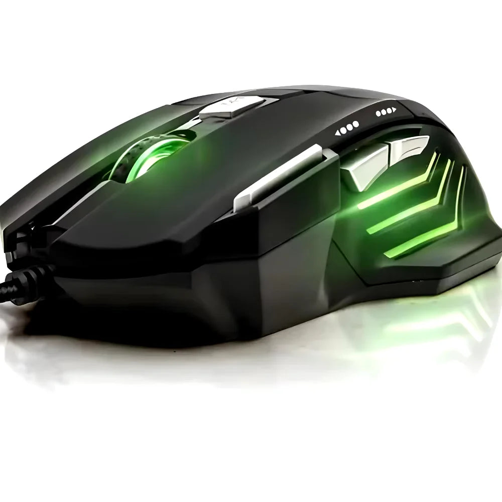 Led mouse para gamer, usb, 7 jogadores, profissional