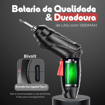 Parafusadeira com Kit 47 Peças -Snark Pro