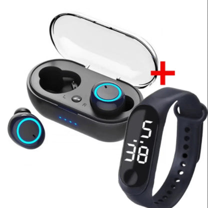 Fone de Ouvido Bluetooth 5.0 TWS Stereo Esportivo Touch