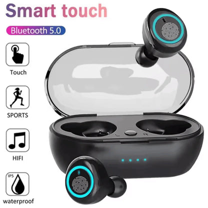 Fone de Ouvido Bluetooth 5.0 TWS Stereo Esportivo Touch