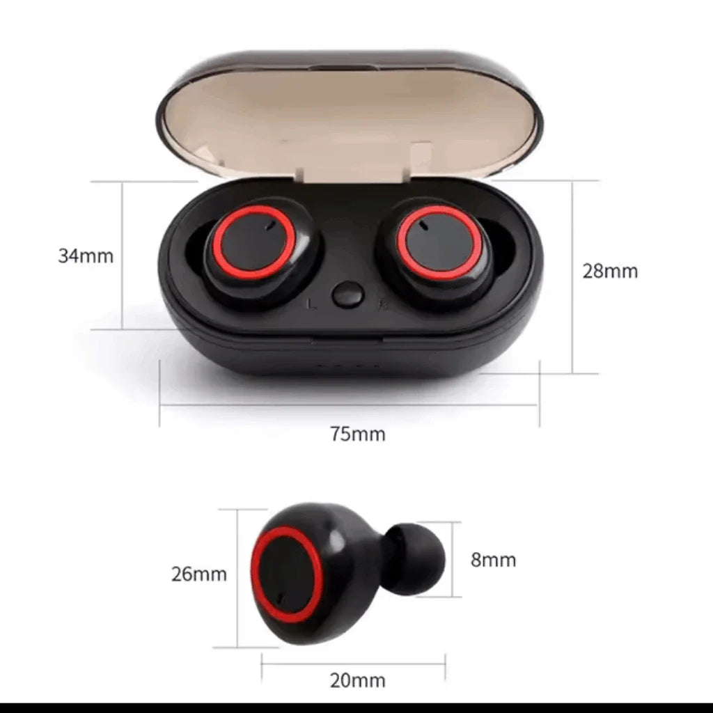 Fone de Ouvido Bluetooth 5.0 TWS Stereo Esportivo Touch