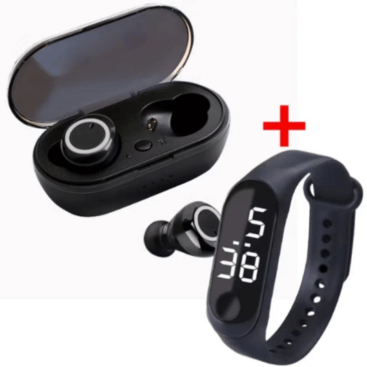 Fone de Ouvido Bluetooth 5.0 TWS Stereo Esportivo Touch