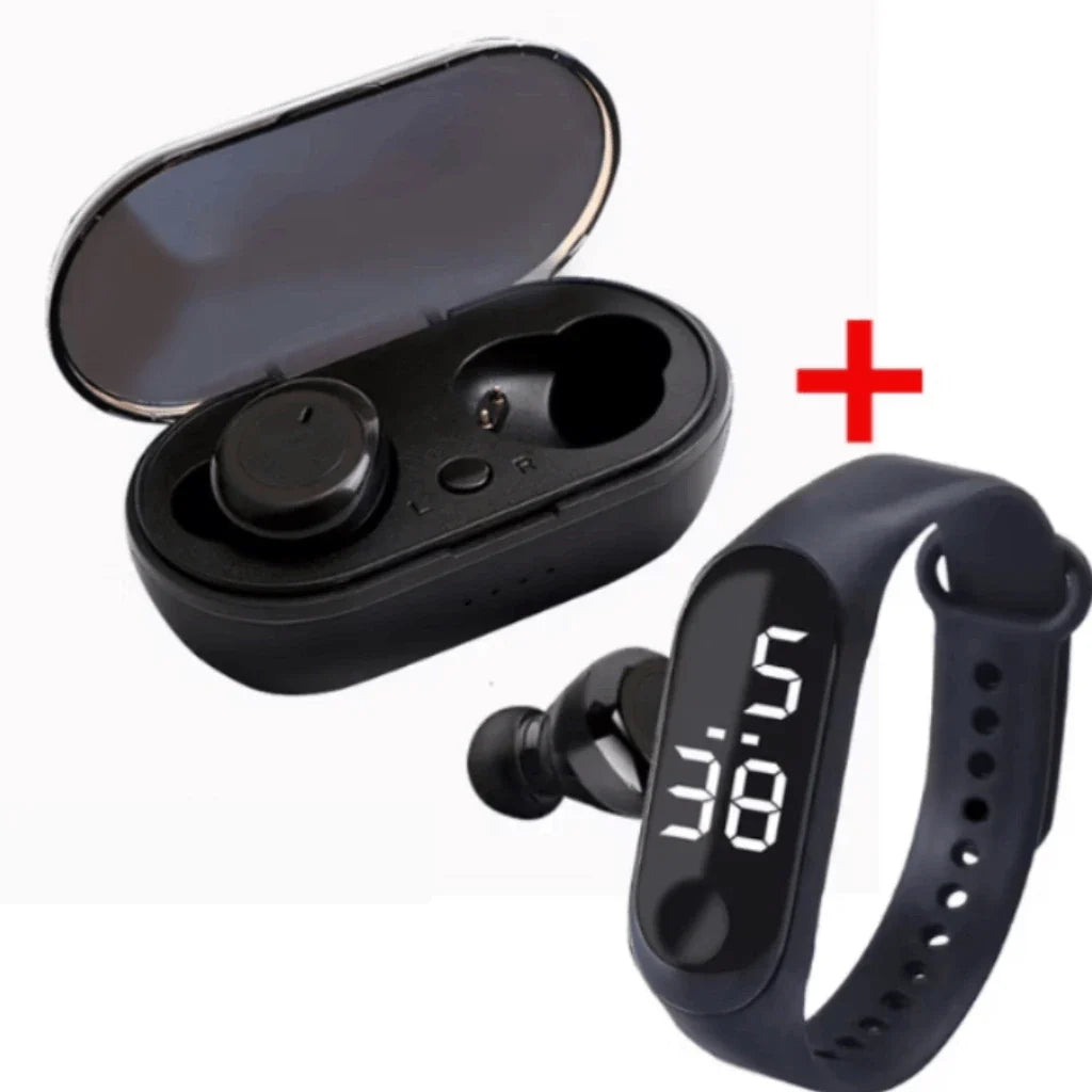 Fone de Ouvido Bluetooth 5.0 TWS Stereo Esportivo Touch