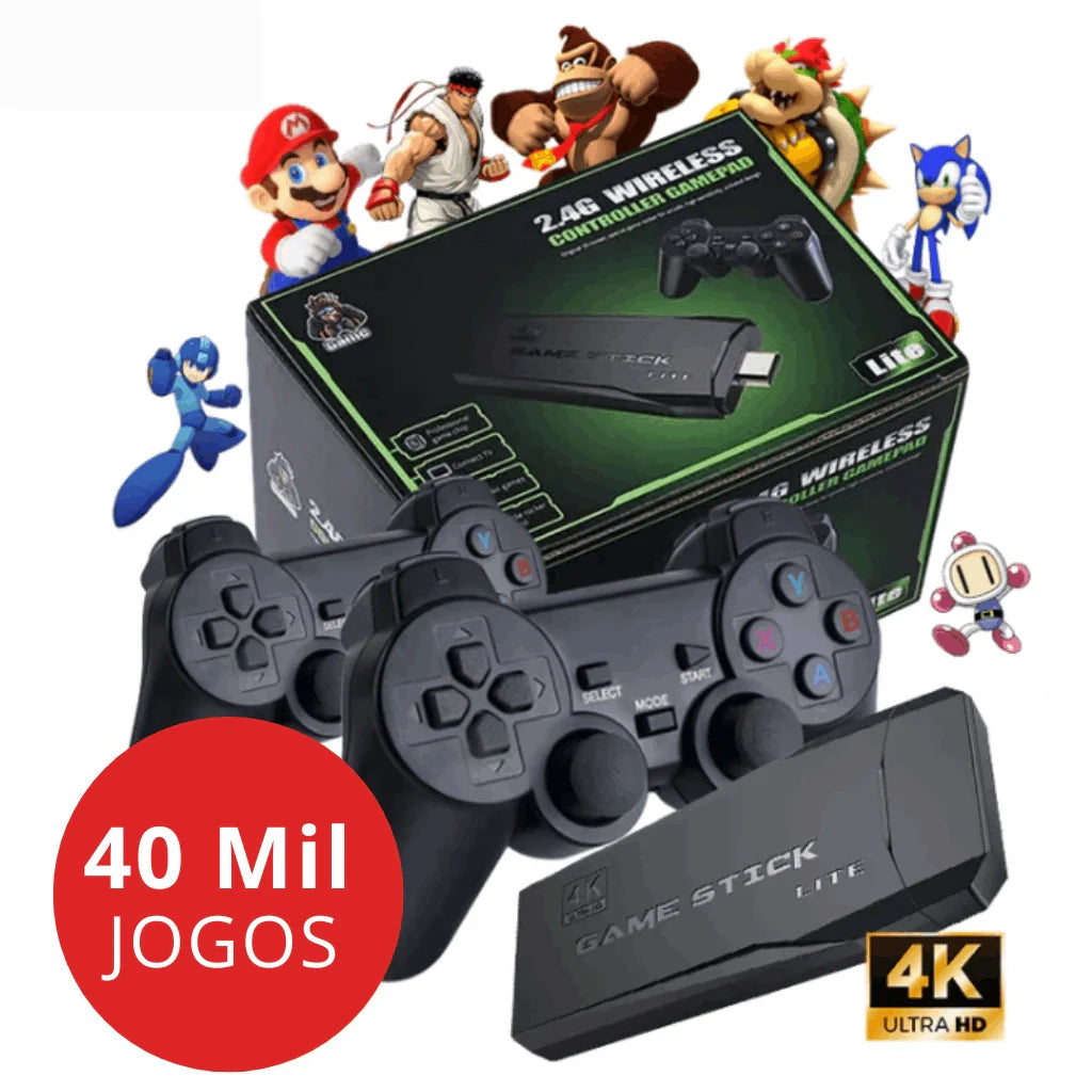 Game Console Retrô 4K HD 128GB 40 mil Jogos