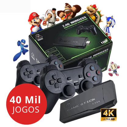 Game Console Retrô 4K HD 128GB 40 mil Jogos