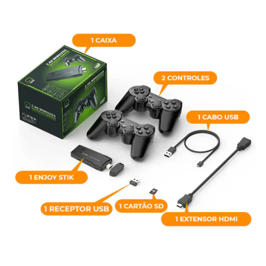 Game Console Retrô 4K HD 128GB 40 mil Jogos