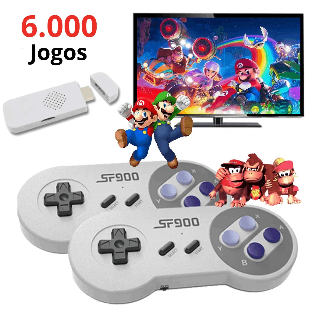 Game Console Retrô Super Nintendo 4K HD