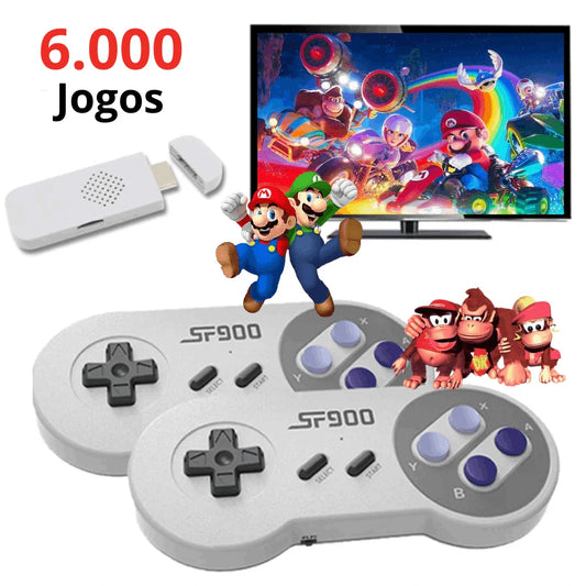 Game Console Retrô Super Nintendo 4K HD