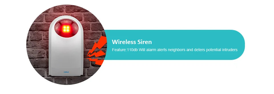 KERUI-Smart Home Security Alarm System, Wi-Fi, GSM, Sem Fio, Sensor de Movimento