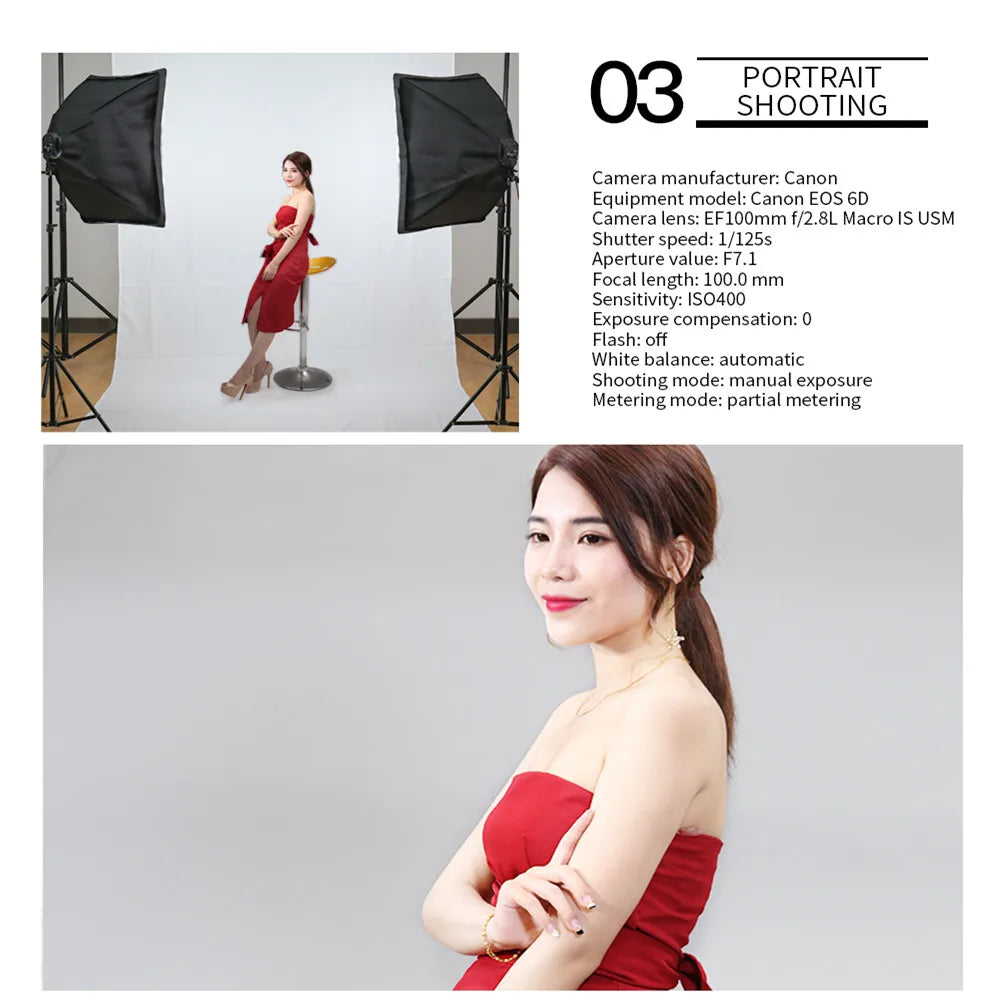 Kit de iluminação SH-Photography Softbox, equipamento Soft Box, quatro lâmpad