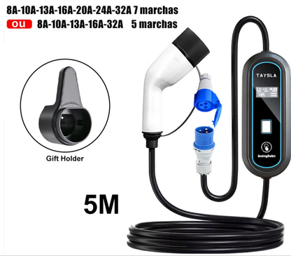 Carregador Carro Elétrico TAYSLA Tipo 2 7kW 32A Portátil EV Carregador 3.5kW