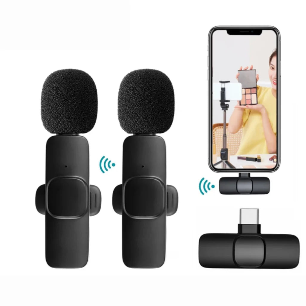 Microfone de Lapela Sem Fio