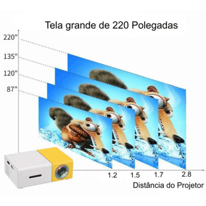 Mini Projetor Portátil Ultra HD
