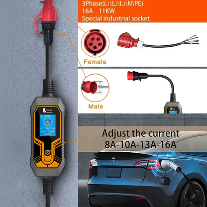 Feyree 32A Carregador Portátil com capacidade de 11KW
