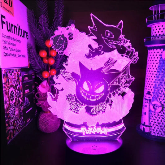 LED Pokemon Gengar Haunter Gastly