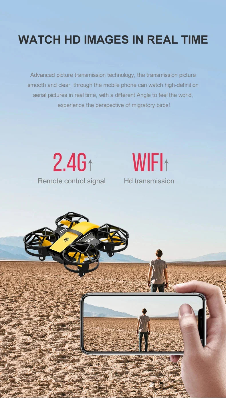 Xiaomi mini drone 4k hd com câmera grande angular 1080p wifi rc drone altura ma