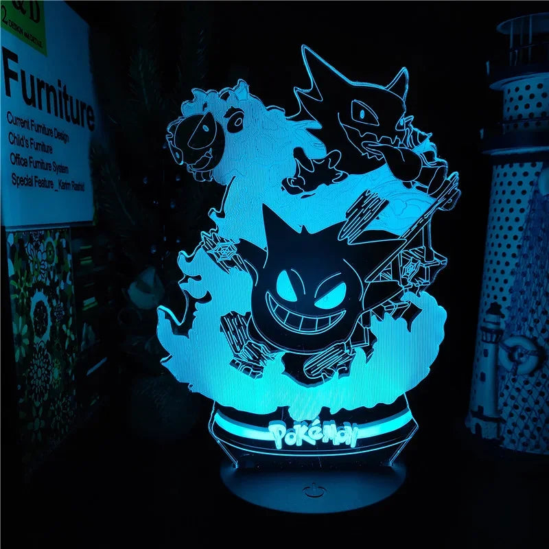 LED Pokemon Gengar Haunter Gastly