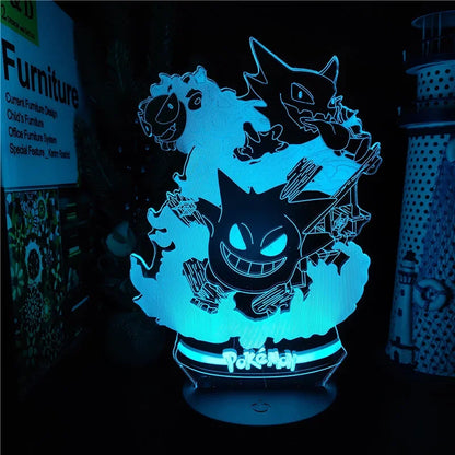 LED Pokemon Gengar Haunter Gastly