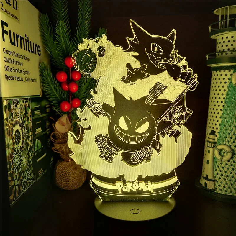LED Pokemon Gengar Haunter Gastly