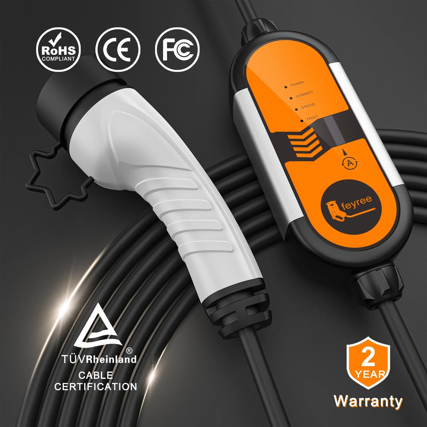 Feyree 32A Carregador Portátil com capacidade de 11KW