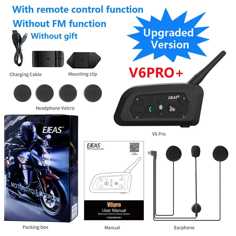 Fones bluetooth para moto a prova d'água ip67, para capacete da motocicleta