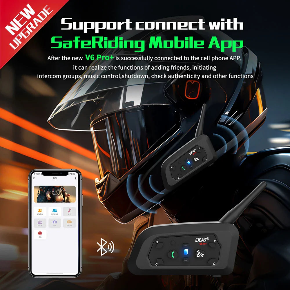 Fones bluetooth para moto a prova d'água ip67, para capacete da motocicleta