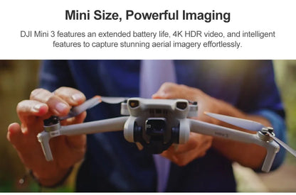 DJI Mini 3 Drone com RC ou RC-N1/Fair More Combo 4K HDR Video Drone Navio de tra