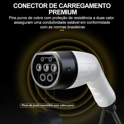 Carregador Carro Elétrico TAYSLA Tipo 2 7kW 32A Portátil EV Carregador 3.5kW