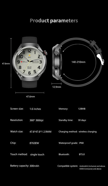 Huawei Watch 4 Pro Smartwatch para Homens, Tela HD, 360x360, Frequência Cardía