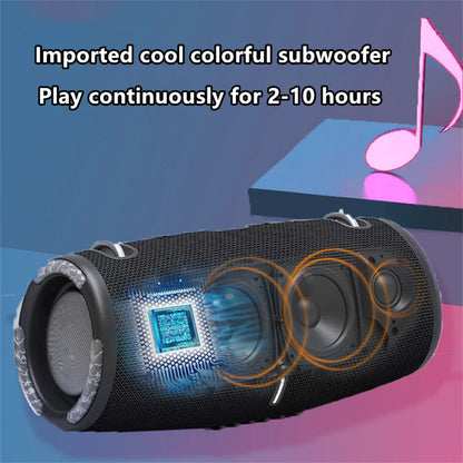 Alto-falante Bluetooth portátil à prova d&#39;água, alta potência, luz color