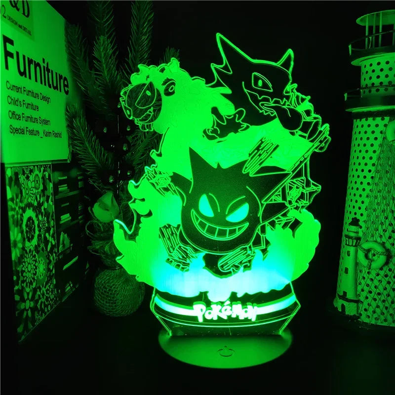 LED Pokemon Gengar Haunter Gastly