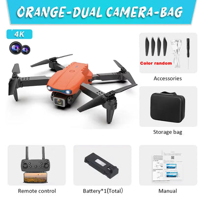 Drone e99pro grava em hd profissional 4k câmera dupla wifi fpv aeronave quadcop