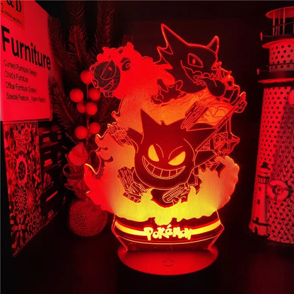 LED Pokemon Gengar Haunter Gastly