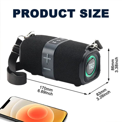 Caixa de som T&amp;G TG667 Crossbody LED Light Portátil Bluetooth Speaker Outdoor Pequeno e