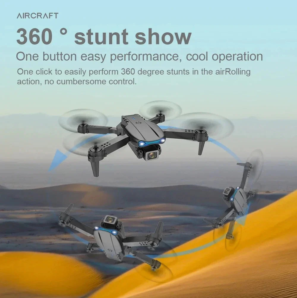 Drone e99pro grava em hd profissional 4k câmera dupla wifi fpv aeronave quadcop