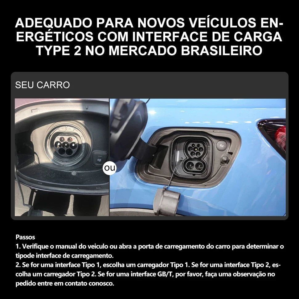 Carregador Carro Elétrico TAYSLA Tipo 2 7kW 32A Portátil EV Carregador 3.5kW